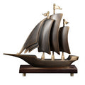 Light Luxury Brass & Wooden Abstract Semi-Handmade TV Cabinet Decoration Moving Gift Office Ornaments